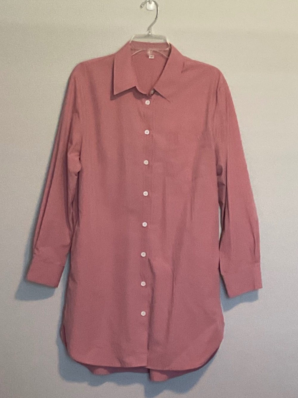NWOT BLUSH PINK SHIRT DRESS SIZE MEDIUM